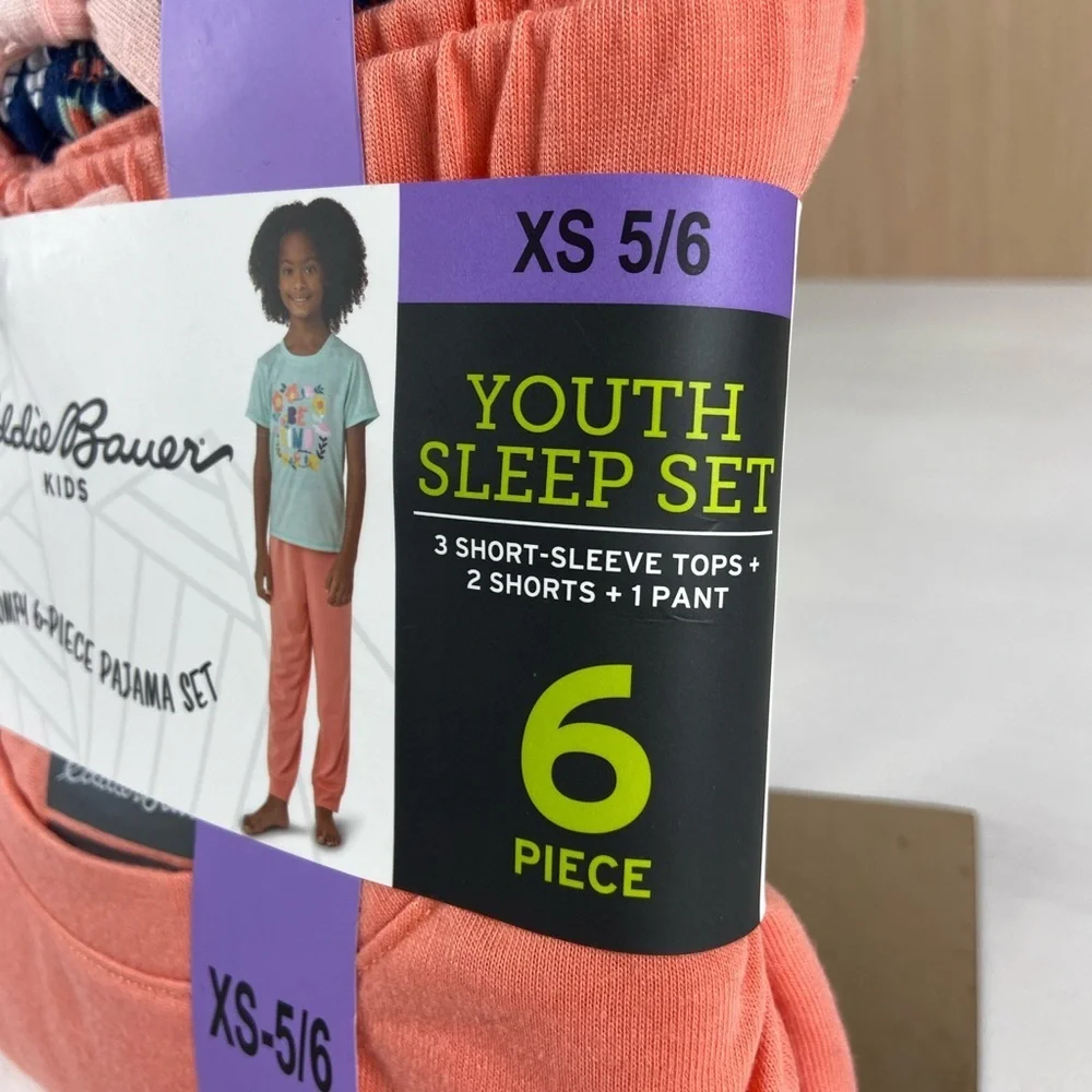 Eddie Bauer Kids 6-Piece Pajama Set - Red and Black